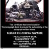 Andrew Garfield proof of signing certificate