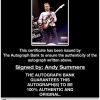 Andy Summers proof of signing certificate