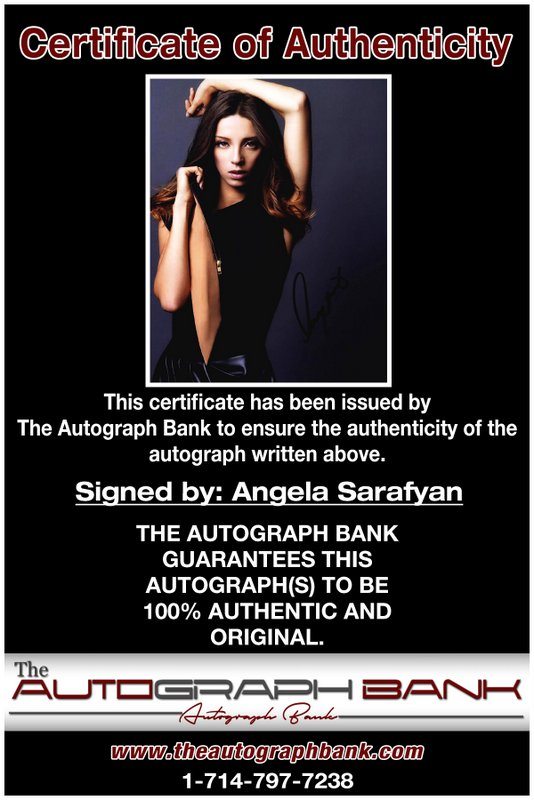 Angela Sarafyan proof of signing certificate