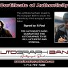 B-Real of Cypress Hill proof of signing certificate