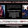 Bella Thorne proof of signing certificate