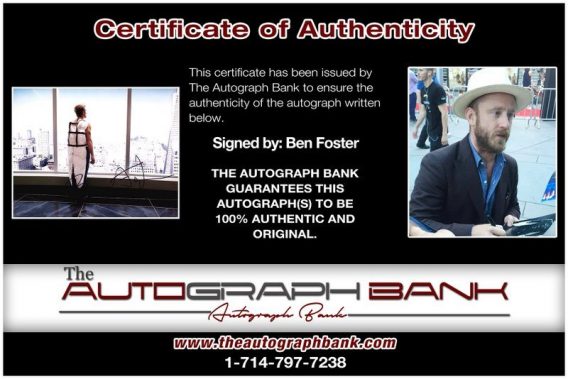 Ben Foster proof of signing certificate