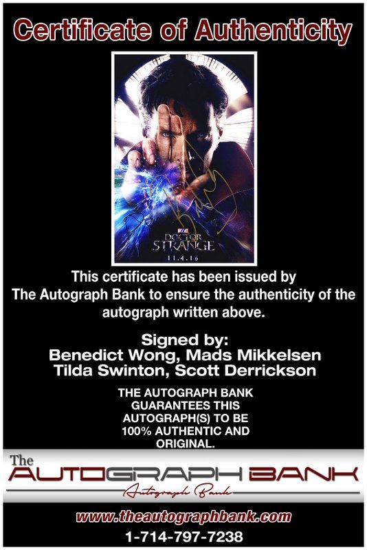 Benedict Wong, proof of signing certificate