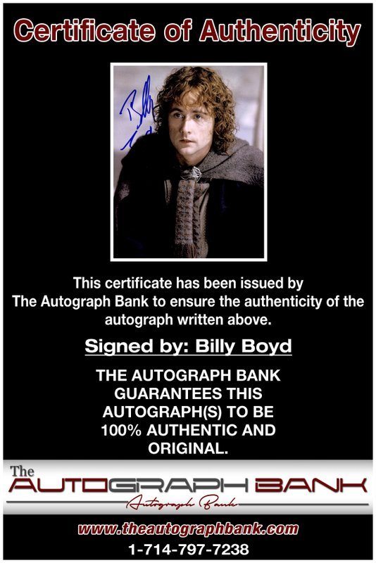 Billy Boyd proof of signing certificate