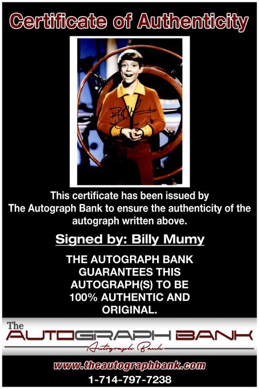 Billy Mumy proof of signing certificate