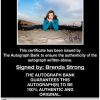 Brenda Strong proof of signing certificate