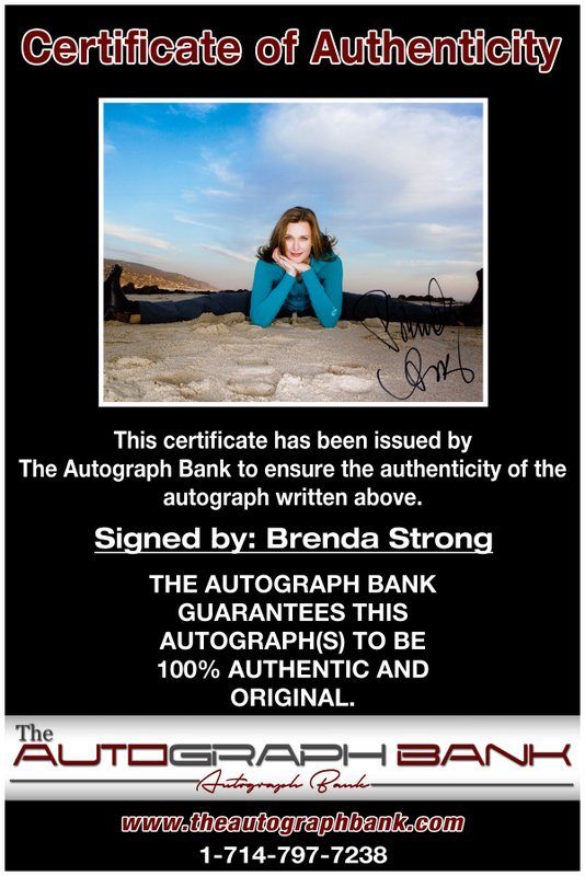 Brenda Strong proof of signing certificate