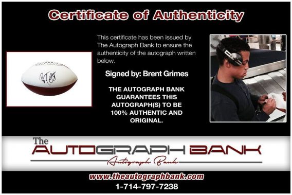 Brent Grimes proof of signing certificate