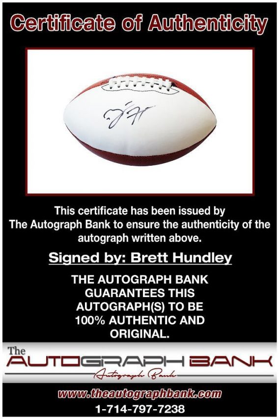 Brett Hundley proof of signing certificate