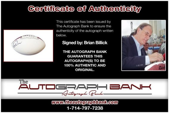 Brian Billick proof of signing certificate