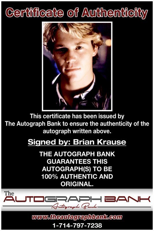 Brian Krause proof of signing certificate