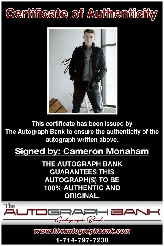 Cameron Monaham proof of signing certificate