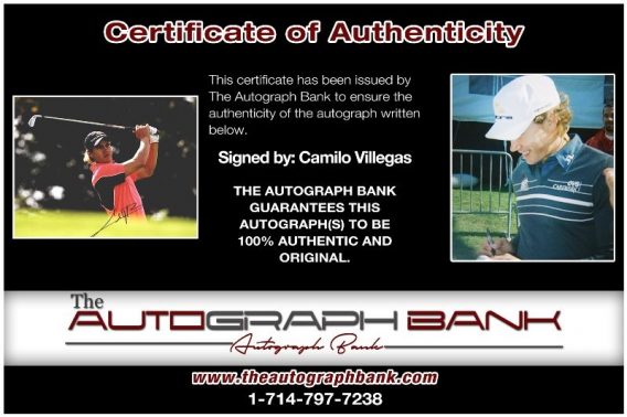 Camilo Villegas proof of signing certificate
