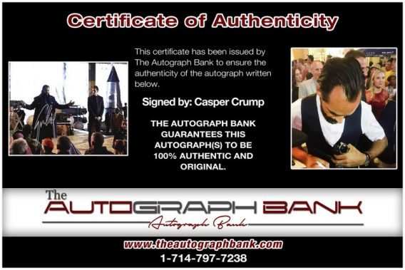Casper Crump proof of signing certificate