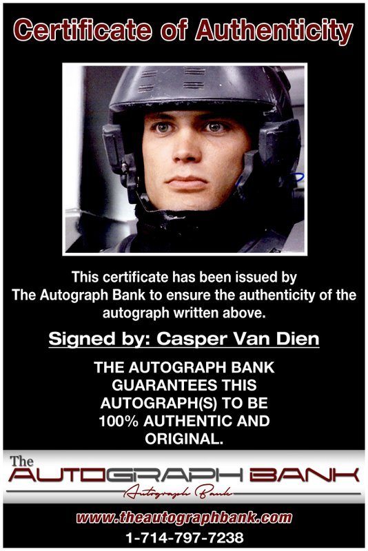 Casper Van Dien proof of signing certificate
