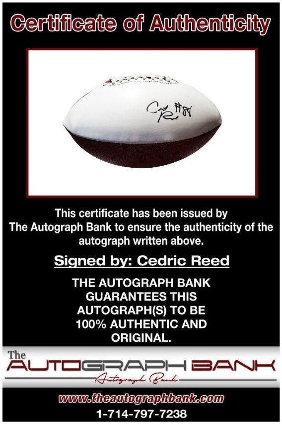 Cedric Reed proof of signing certificate