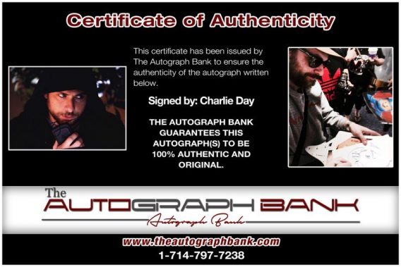 Charlie Day proof of signing certificate