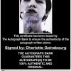 Charlotte Gainsbourg proof of signing certificate