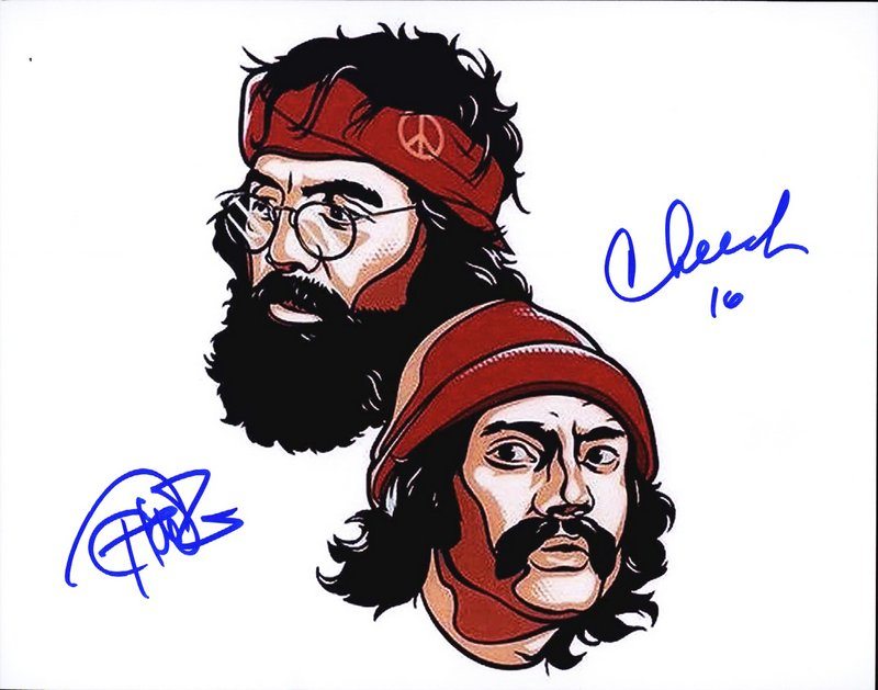 Cheech & Chong authentic signed 8x10 picture. 