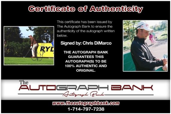 Chris DiMarco proof of signing certificate
