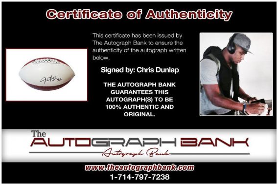 Chris Dunlap proof of signing certificate