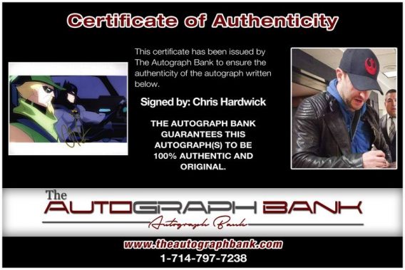 Chris Hardwick proof of signing certificate