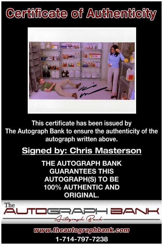 Chris Masterson proof of signing certificate
