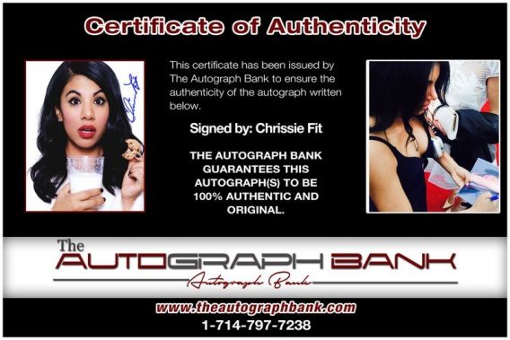 Chrissie Fit proof of signing certificate