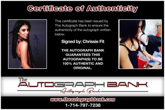 Chrissie Fit proof of signing certificate