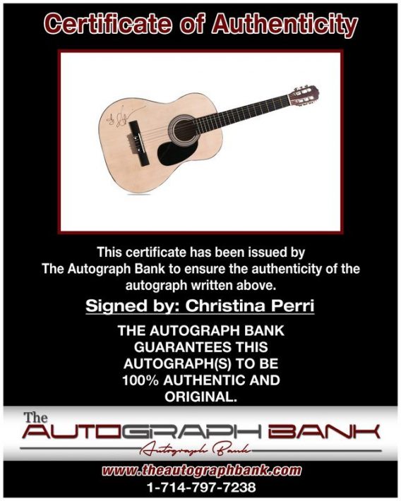 Christina Perri proof of signing certificate
