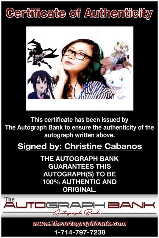 Christine Cabanos proof of signing certificate