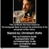 Christoph Waltz proof of signing certificate
