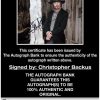 Christopher Backus proof of signing certificate