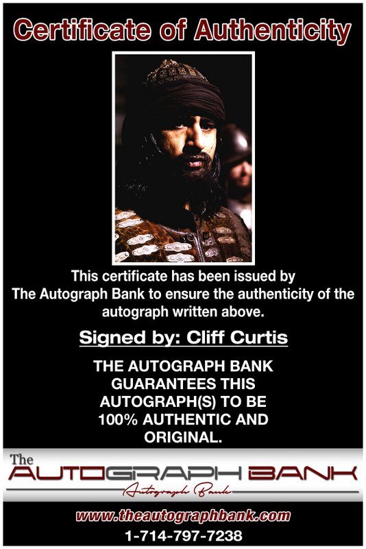 Cliff Curtis proof of signing certificate