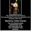 Colton Haynes proof of signing certificate