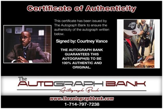 Courtney Vance proof of signing certificate