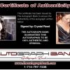 Crystal Reed proof of signing certificate