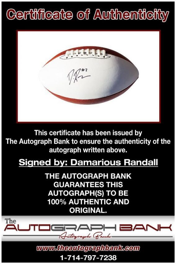 Damarious Randall proof of signing certificate