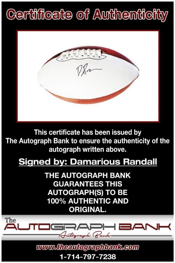 Damarious Randall proof of signing certificate