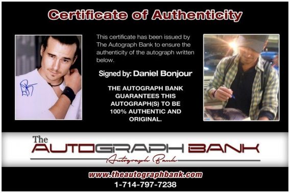 Daniel Bonjour proof of signing certificate