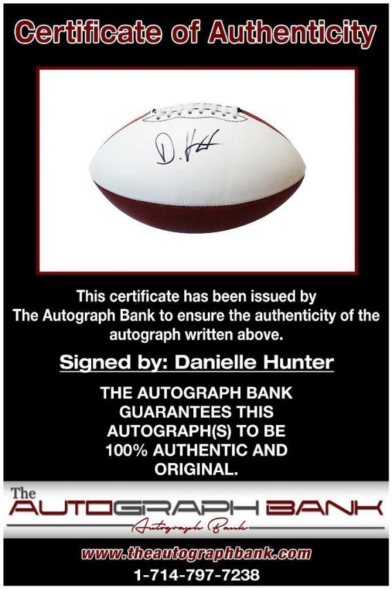 Danielle Hunter proof of signing certificate