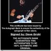 Dave Grohl proof of signing certificate