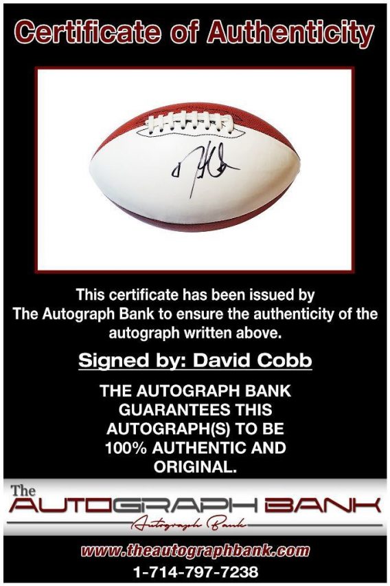 David Cobb proof of signing certificate