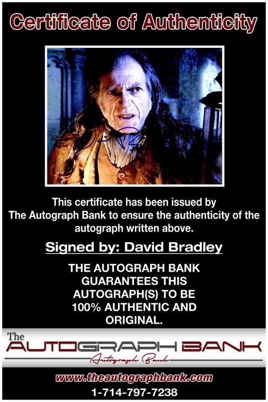 David Bradley proof of signing certificate