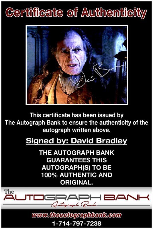 David Bradley proof of signing certificate