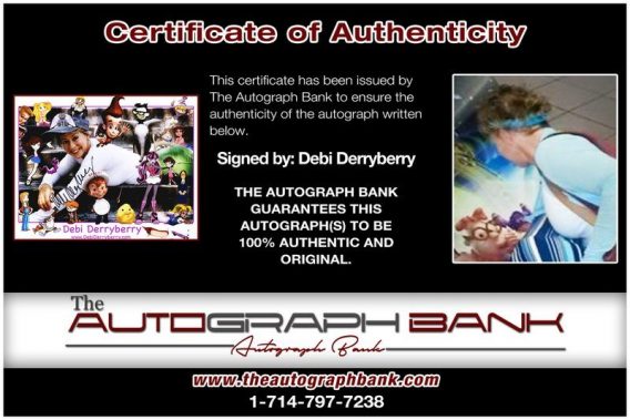 Debi Derryberry proof of signing certificate