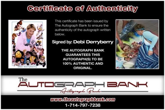 Debi Derryberry proof of signing certificate
