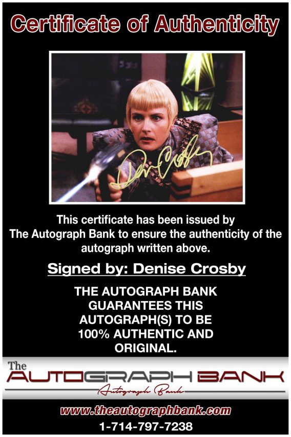 Denise Crosby proof of signing certificate