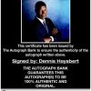 Dennis Haysbert proof of signing certificate