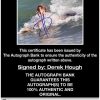 Derek Hough proof of signing certificate